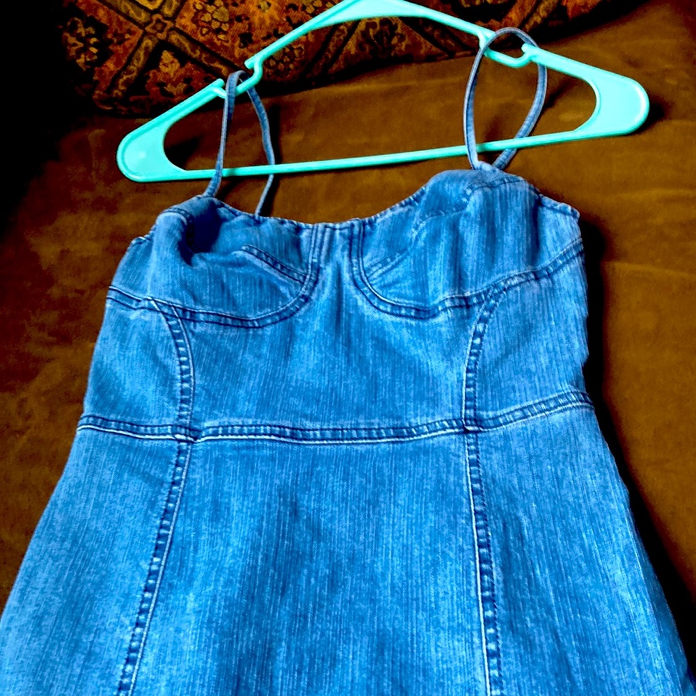 Denim mini dress